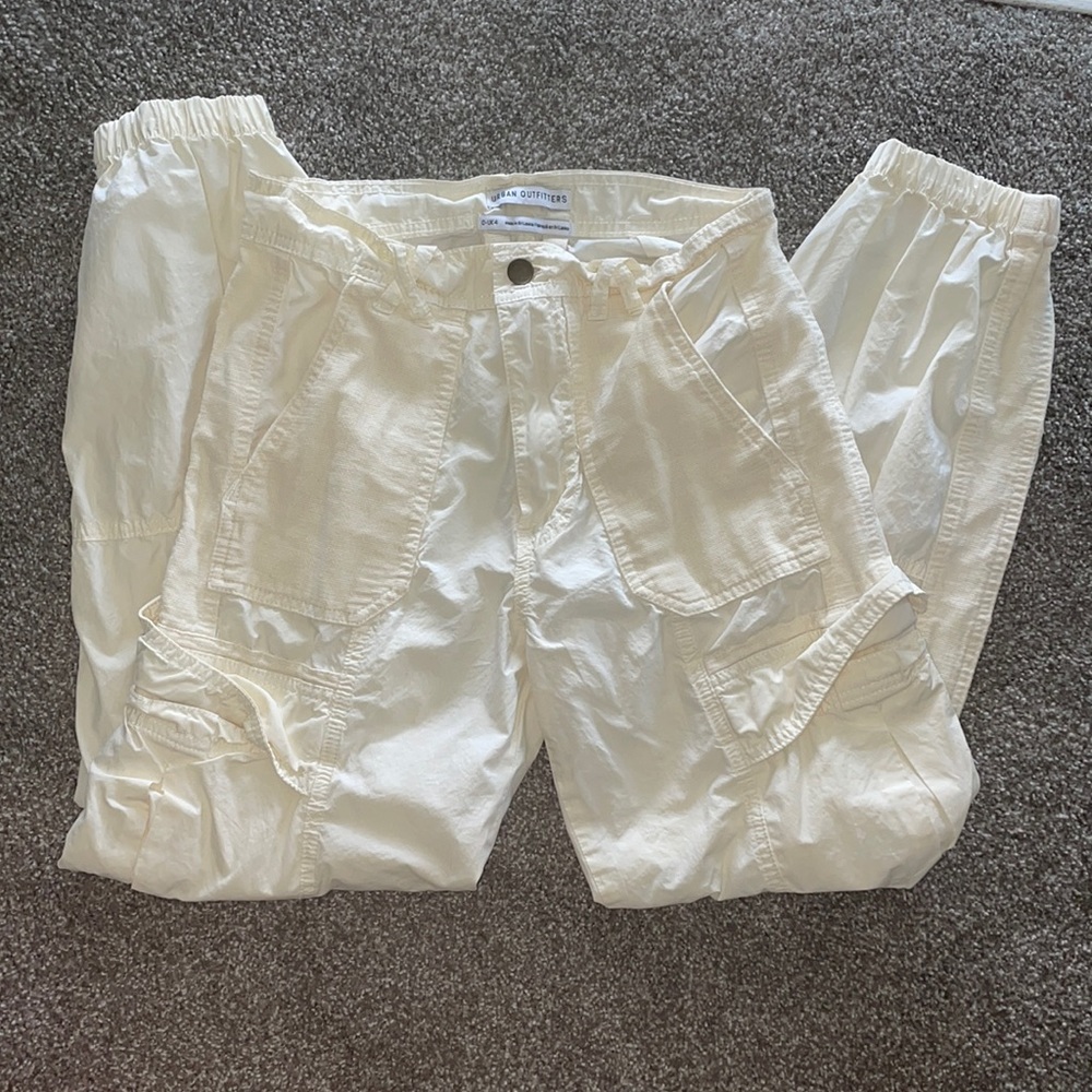 Urban Outfitters White Cargo Pants